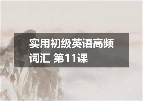 实用初级英语高频词汇 第11课