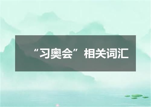 “习奥会”相关词汇