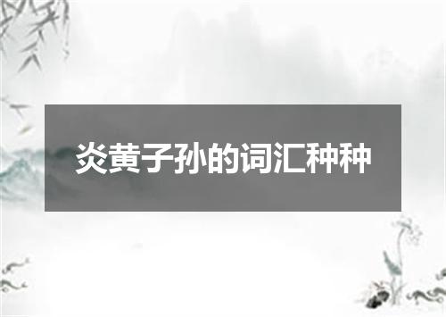 炎黄子孙的词汇种种