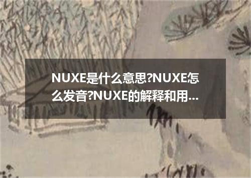 NUXE是什么意思?NUXE怎么发音?NUXE的解释和用法