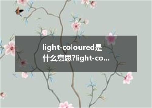 light-coloured是什么意思?light-coloured怎么发音?light-coloured的解释和用法