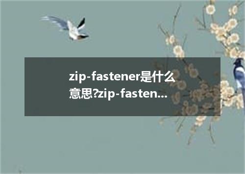 zip-fastener是什么意思?zip-fastener怎么发音?zip-fastener的解释和用法