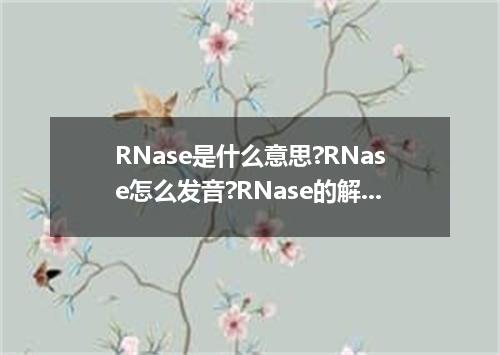 RNase是什么意思?RNase怎么发音?RNase的解释和用法