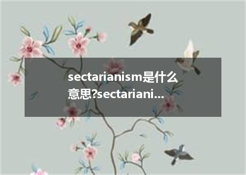 sectarianism是什么意思?sectarianism怎么发音?sectarianism的解释和用法