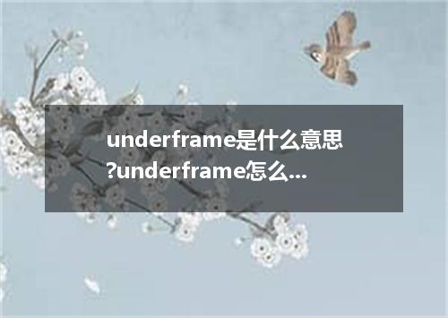 underframe是什么意思?underframe怎么发音?underframe的解释和用法