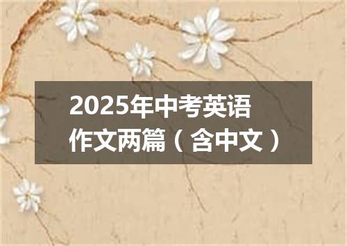 2025年中考英语作文两篇(含中文)