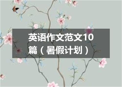 英语作文范文10篇(暑假计划)