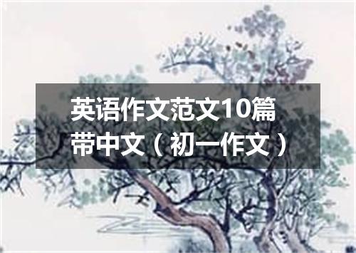 英语作文范文10篇带中文(初一作文)