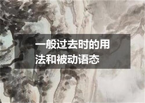 一般过去时的用法和被动语态