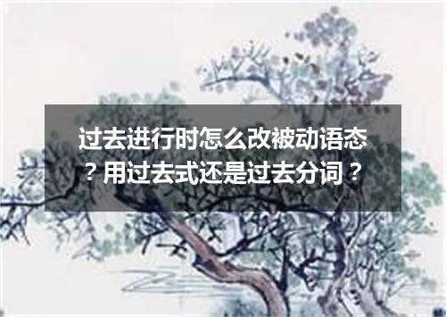过去进行时怎么改被动语态?用过去式还是过去分词?