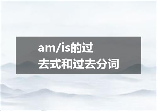 am/is的过去式和过去分词
