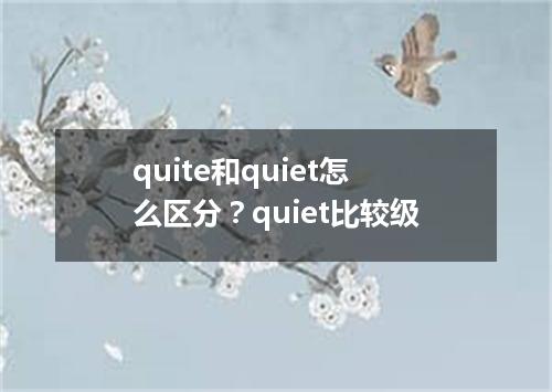 quite和quiet怎么区分?quiet比较级