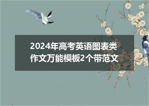 2024年高考英语图表类作文万能模板2个带范文