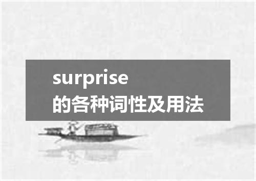 surprise的各种词性及用法