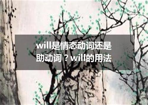 will是情态动词还是助动词?will的用法