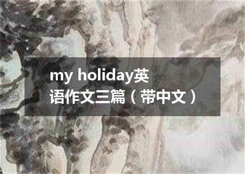 my holiday英语作文三篇(带中文)