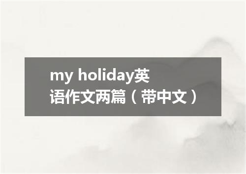 my holiday英语作文两篇(带中文)