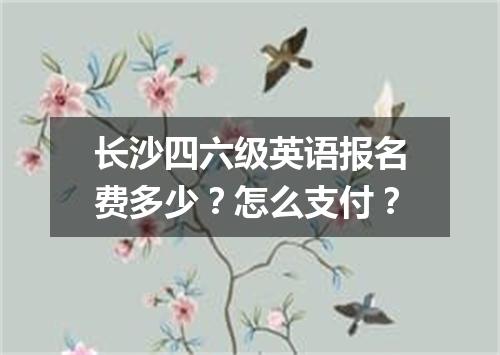 长沙四六级英语报名费多少?怎么支付?