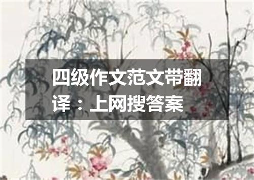 四级作文范文带翻译:上网搜答案