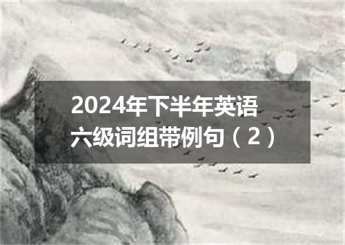 2024年下半年英语六级词组带例句(2)