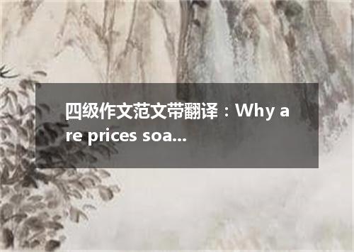 四级作文范文带翻译:Why are prices soaring?