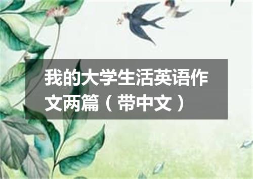 我的大学生活英语作文两篇(带中文)