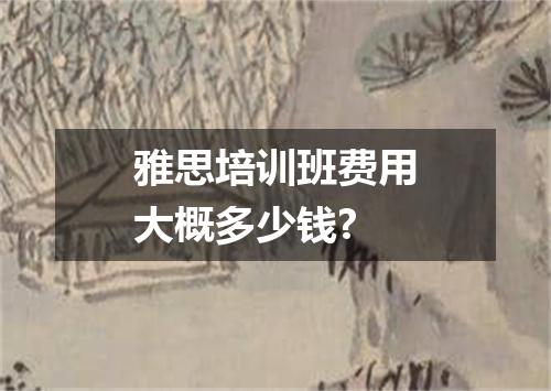 雅思培训班费用大概多少钱?
