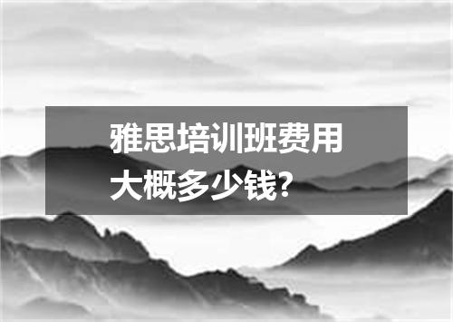 雅思培训班费用大概多少钱?