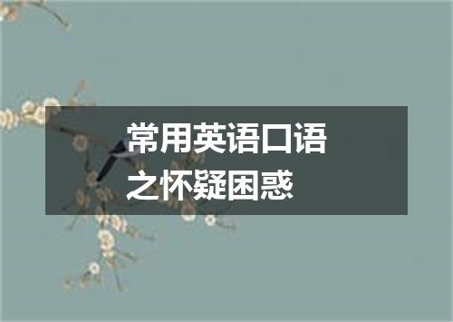 常用英语口语之怀疑困惑