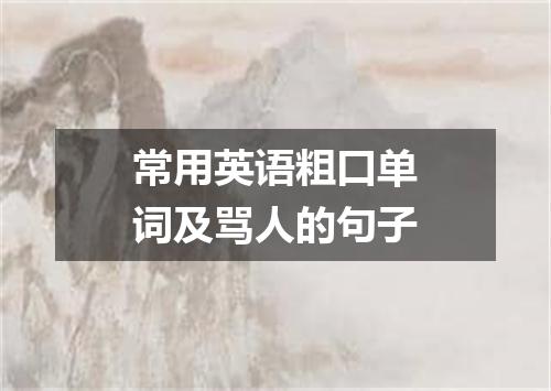 常用英语粗口单词及骂人的句子