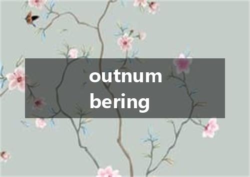 outnumbering是什么意思
