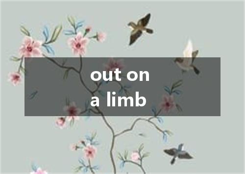 out on a limb是什么意思