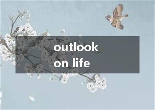 outlook on life是什么意思