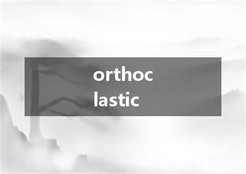 orthoclastic是什么意思
