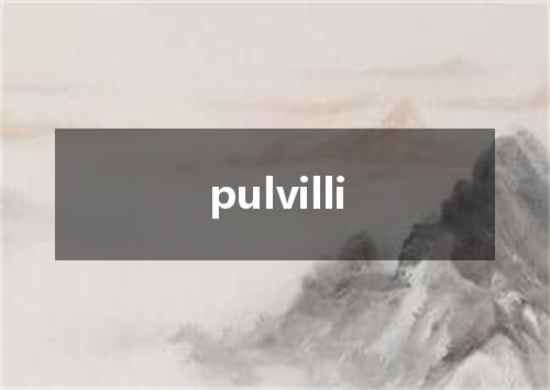 pulvilli是什么意思