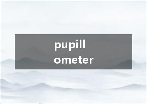 pupillometer是什么意思