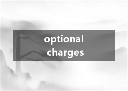 optional charges是什么意思