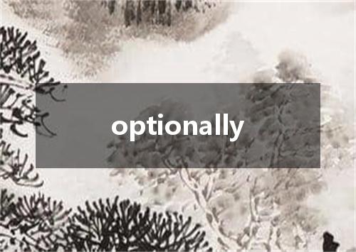 optionally是什么意思
