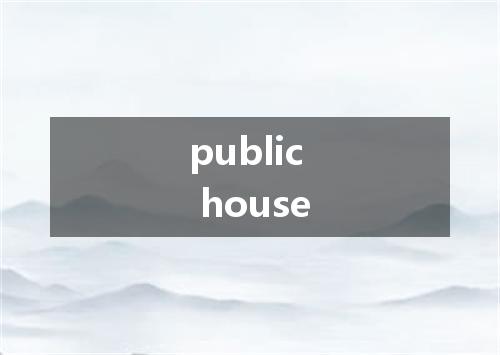 public house是什么意思