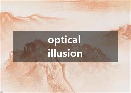 optical illusion是什么意思