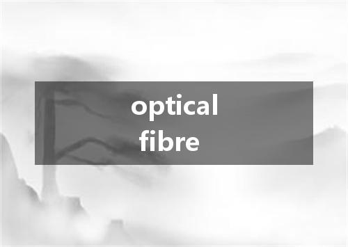 optical fibre是什么意思