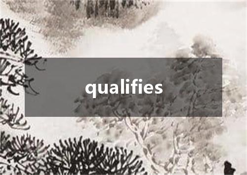 qualifies是什么意思