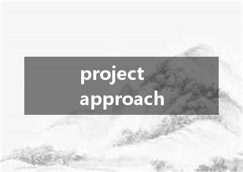 project approach是什么意思