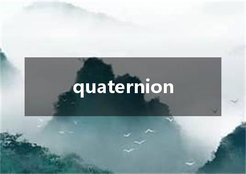 quaternion是什么意思