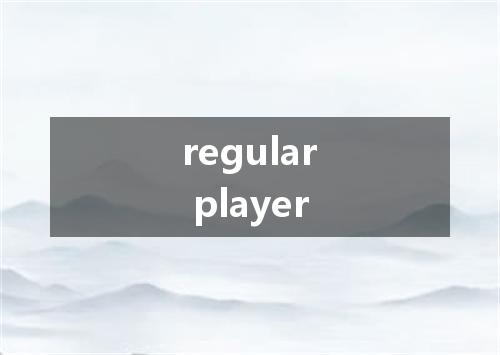 regular player是什么意思