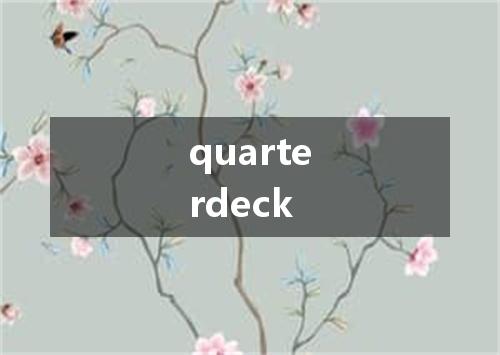 quarterdeck是什么意思