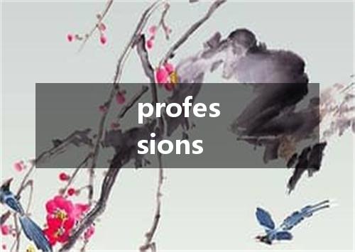professions是什么意思