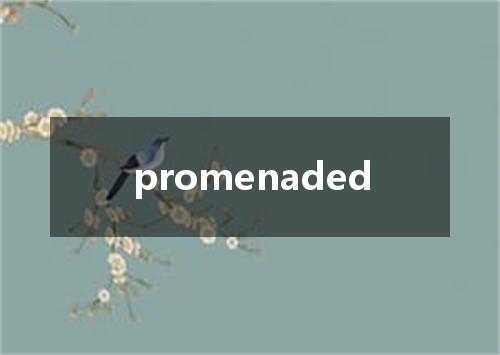 promenaded是什么意思