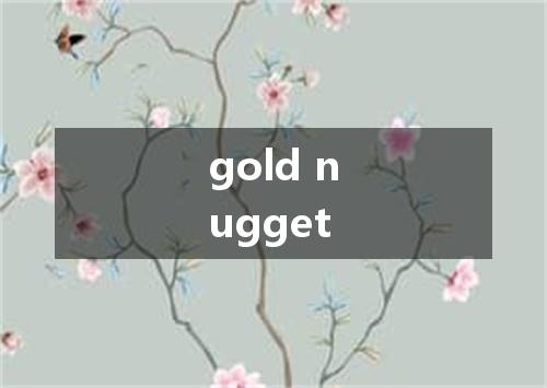 gold nugget是什么意思