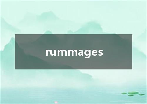 rummages是什么意思